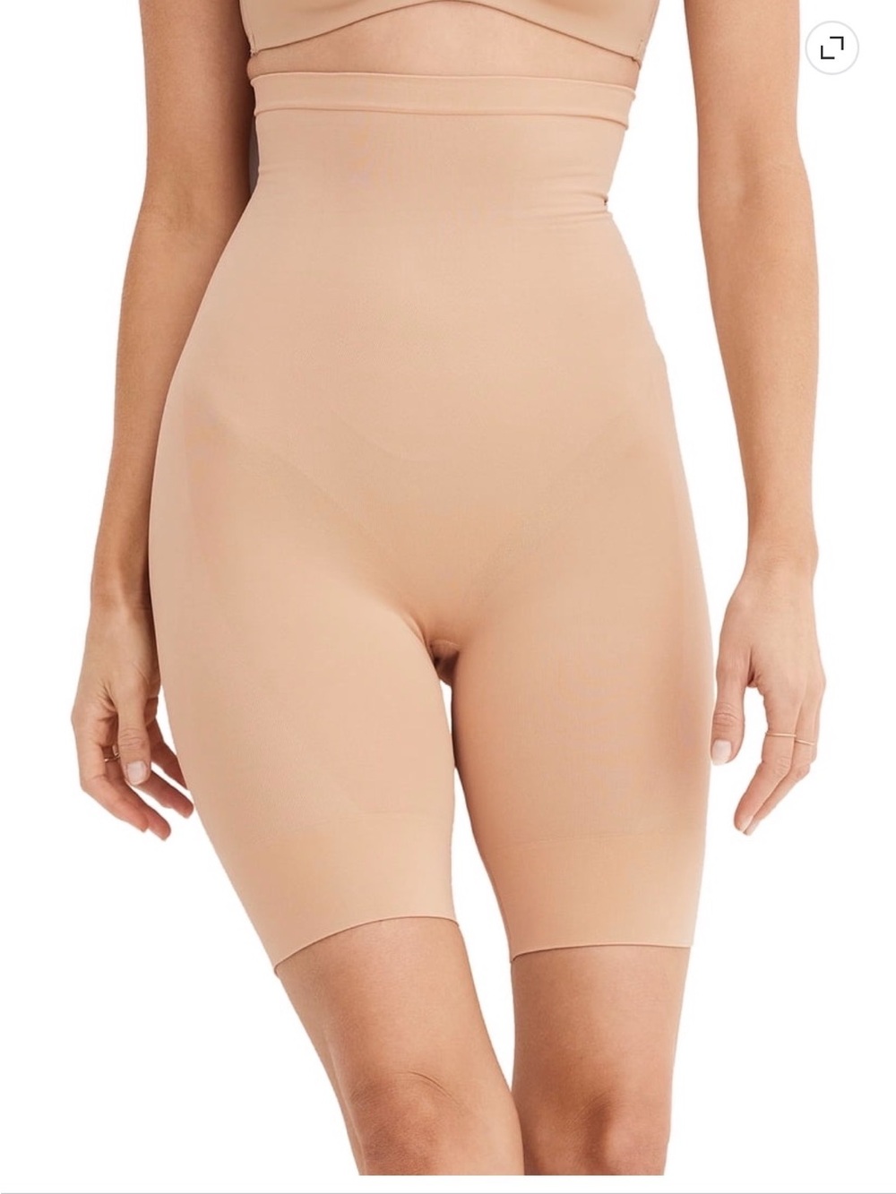Jockey High-Waist Nude Shaping Shorts - Smooth Mid-Thigh Shaper